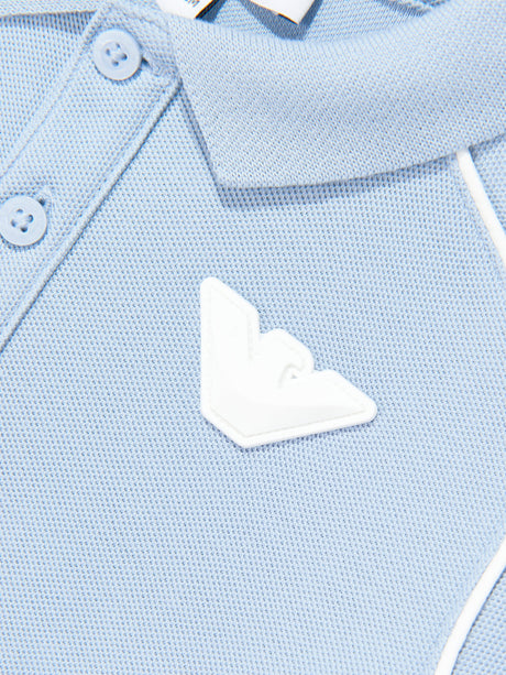 Emporio Armani Baby Boys Eagle Logo Polo Shirt in Blue