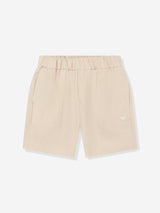 Emporio Armani Baby Boys Linen Logo Shorts in Beige