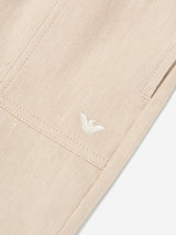 Emporio Armani Baby Boys Linen Logo Shorts in Beige
