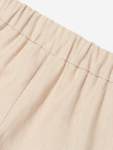 Emporio Armani Baby Boys Linen Logo Shorts in Beige