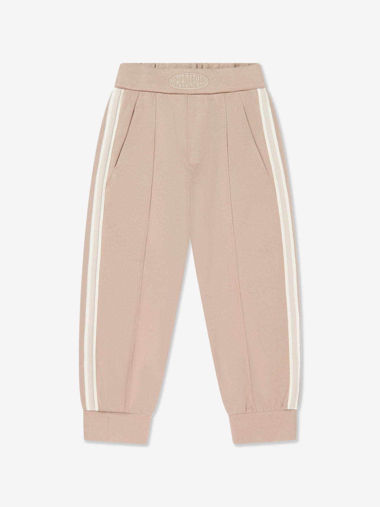 Emporio Armani Boys Logo Joggers in Beige