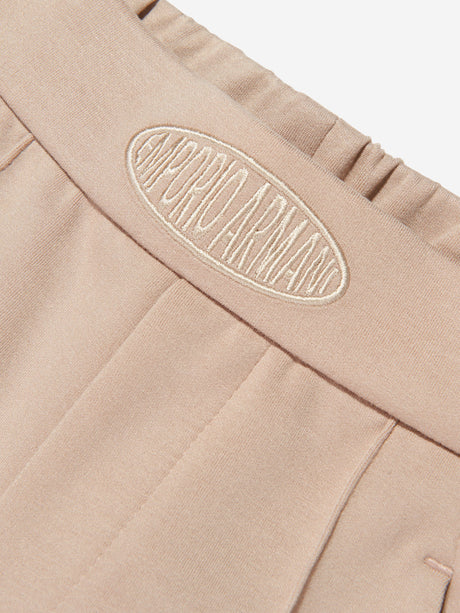 Emporio Armani Boys Logo Joggers in Beige