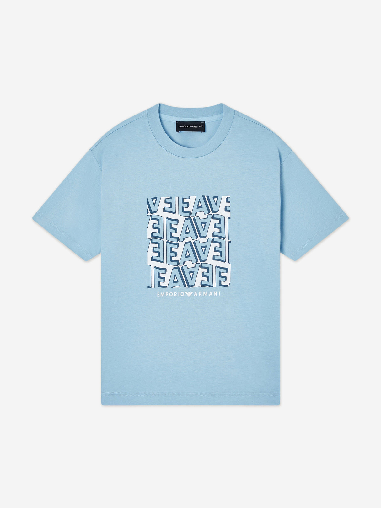 Emporio Armani Boys 2 Pack T-Shirt Set in Blue