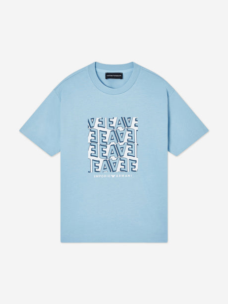 Emporio Armani Boys 2 Pack T-Shirt Set in Blue