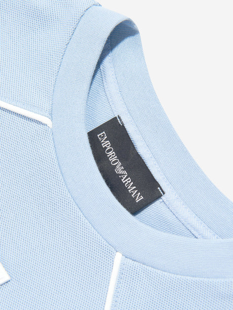 Emporio Armani Boys Logo T-Shirt in Blue