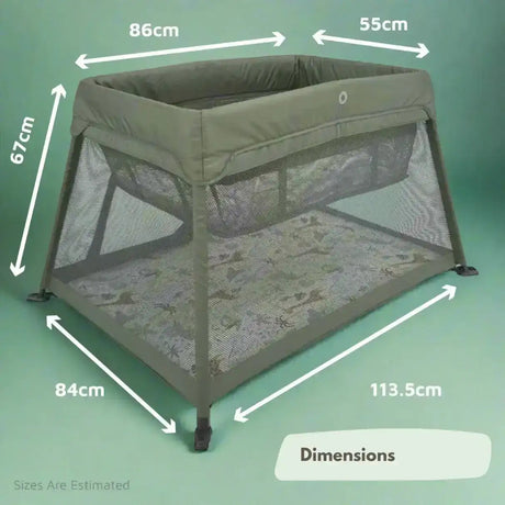 Airpod 3 Travel Cot Includes Newborn Bassinet Insert - Green