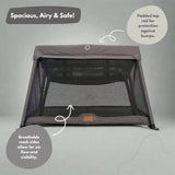 Airpod 3 Travel Cot Includes Newborn Bassinet Insert - Dark Grey