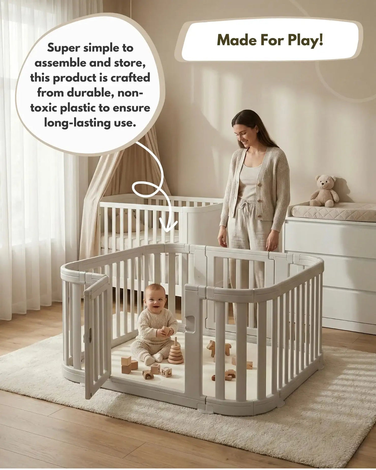 All Stars Playpen - Grey