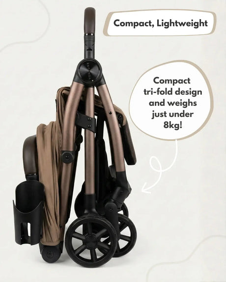 Venture Avio Compact Travel Baby Stroller - Truffle