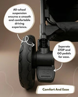 Venture Avio Compact Travel Baby Stroller - Black