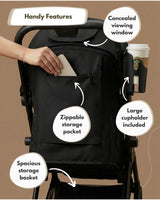 Venture Avio Compact Travel Baby Stroller - Black