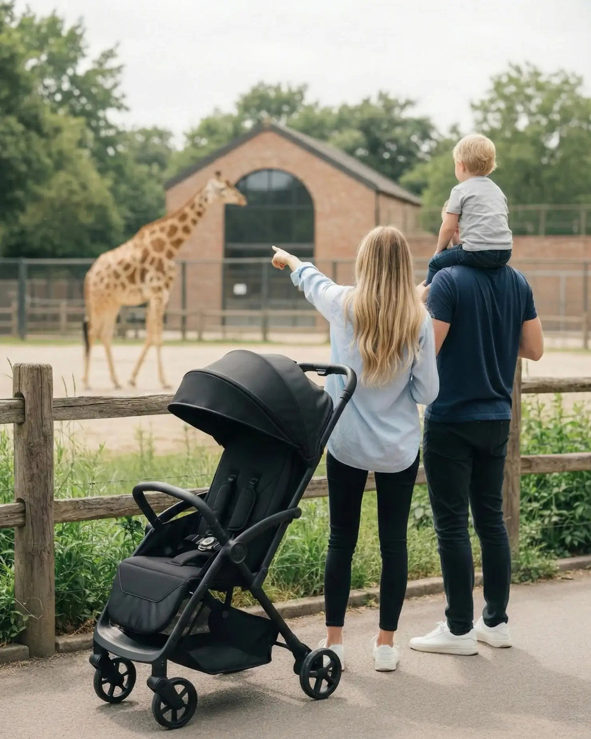 Venture Avio Compact Travel Baby Stroller - Black