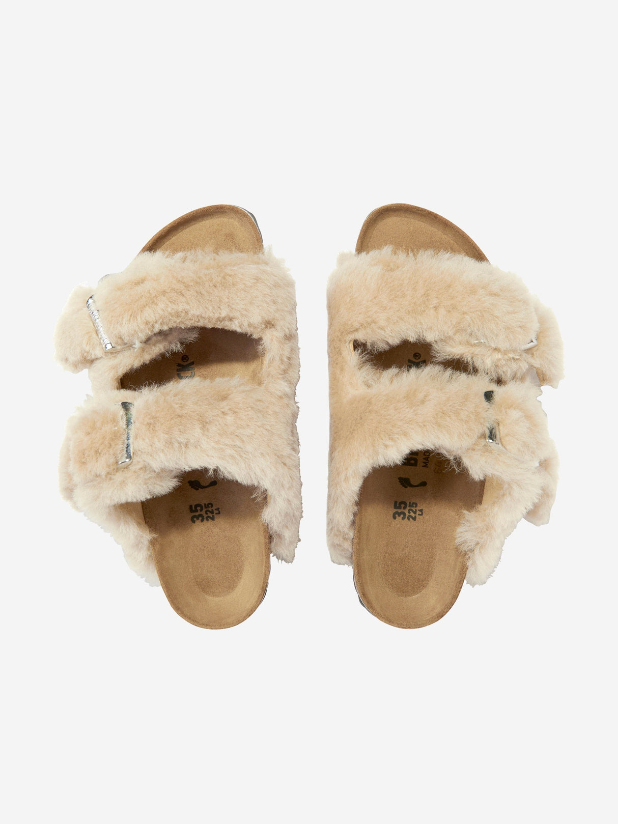 BIRKENSTOCK Classic Arizona Shearling Sandals in Beige