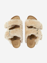 BIRKENSTOCK Classic Arizona Shearling Sandals in Beige