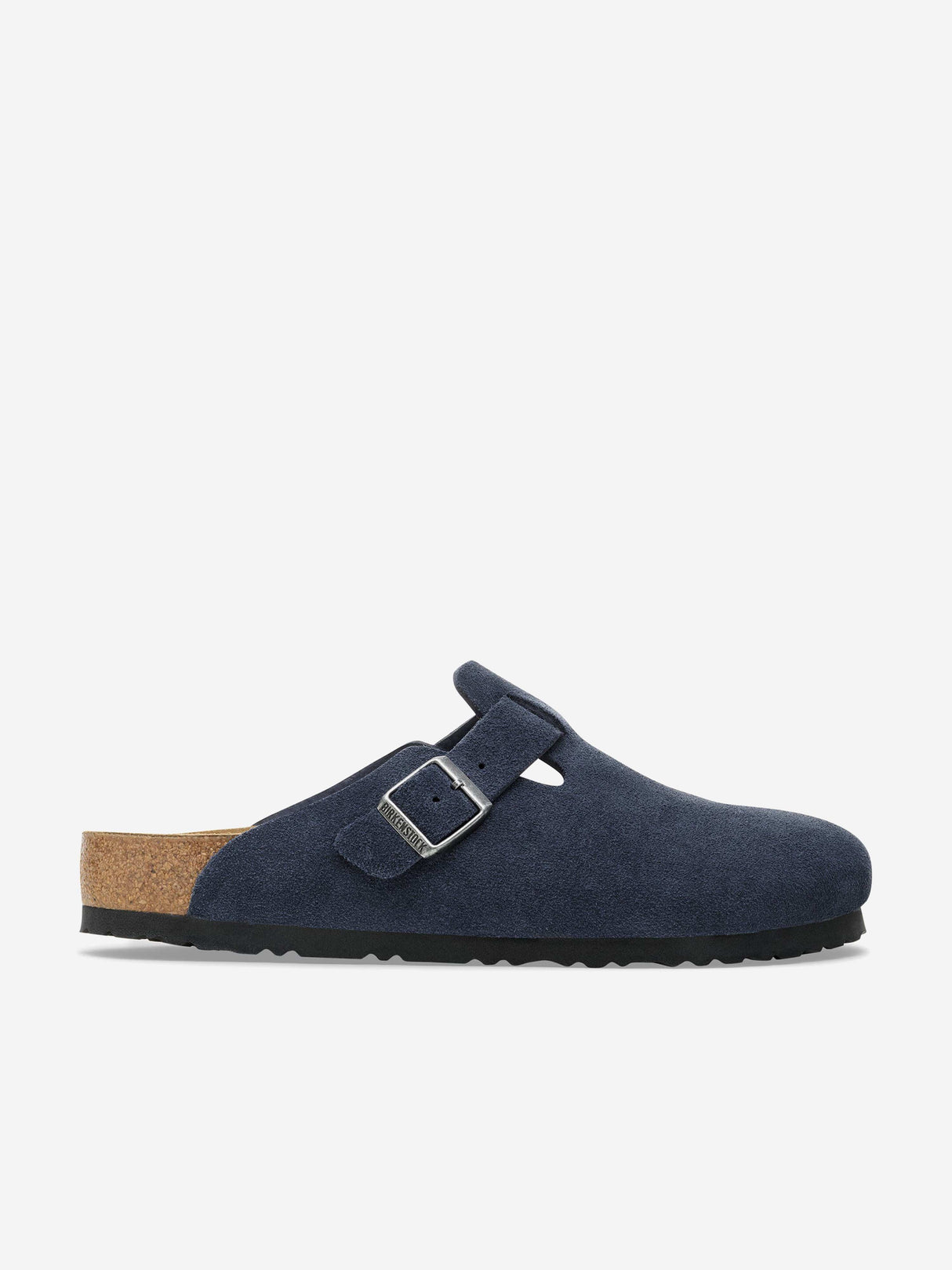 BIRKENSTOCK Classic Suede Boston Clogs in Navy