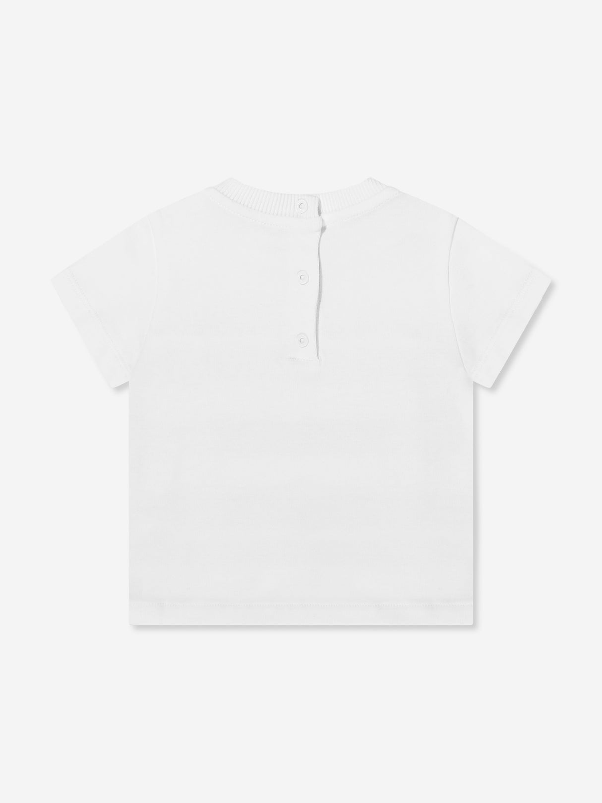 Balmain Baby Striped Logo T-Shirt in White
