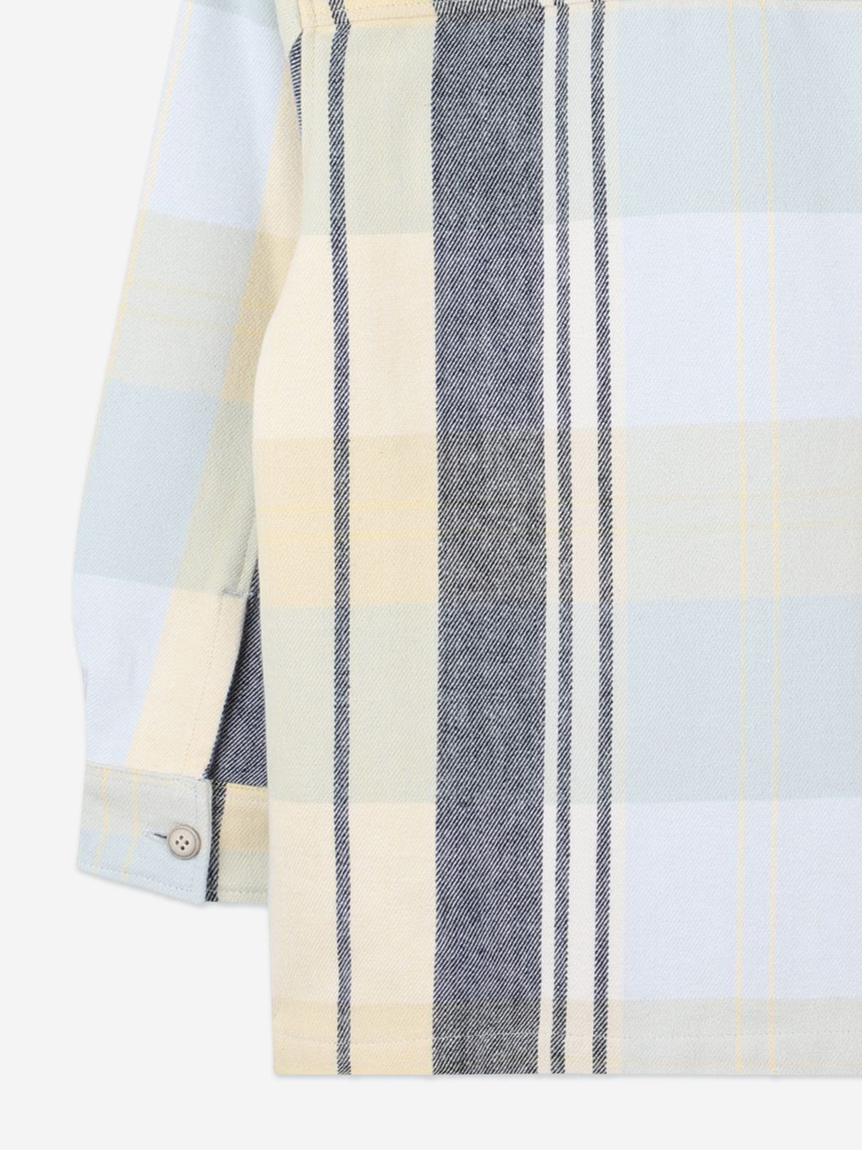 BOSS Boys Checked Logo Shirt in Blue