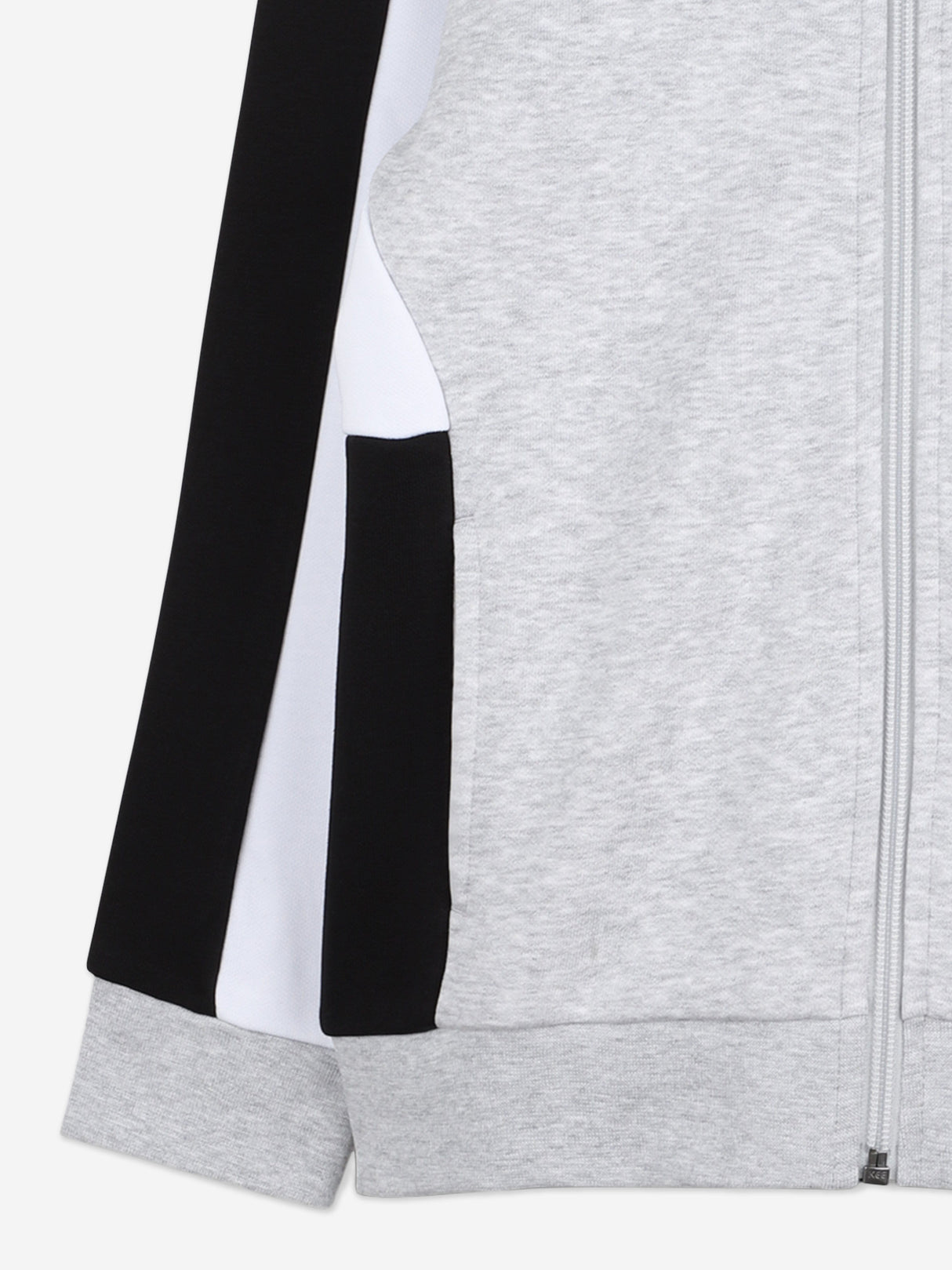BOSS Boys Logo Print Zip Up Top in Grey
