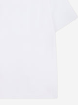 BOSS Boys Logo Print T-Shirt in White