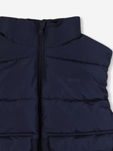 BOSS Boys Down Padded Gilet in Navy