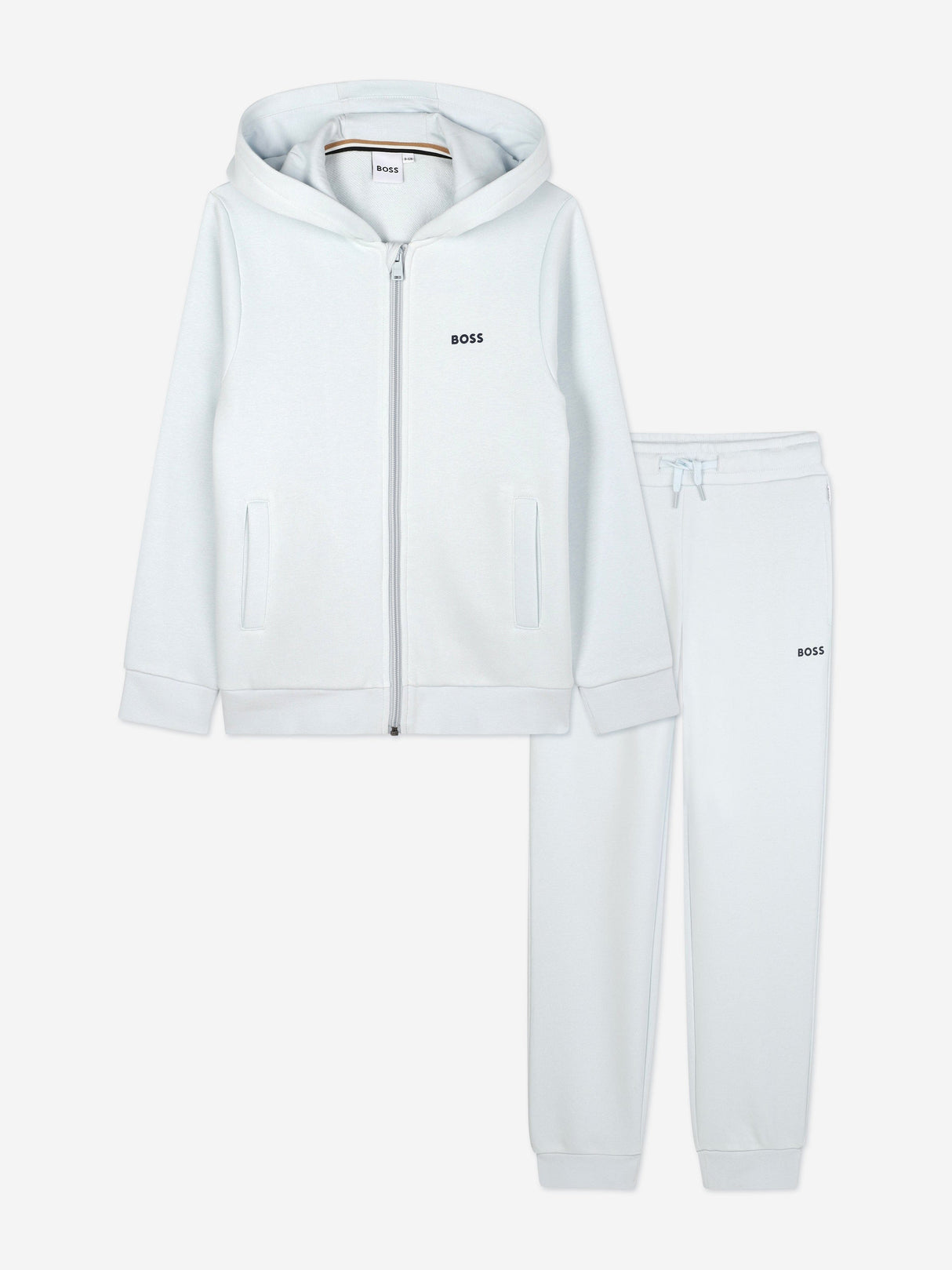 BOSS Boys Logo Print Tracksuit in Blue