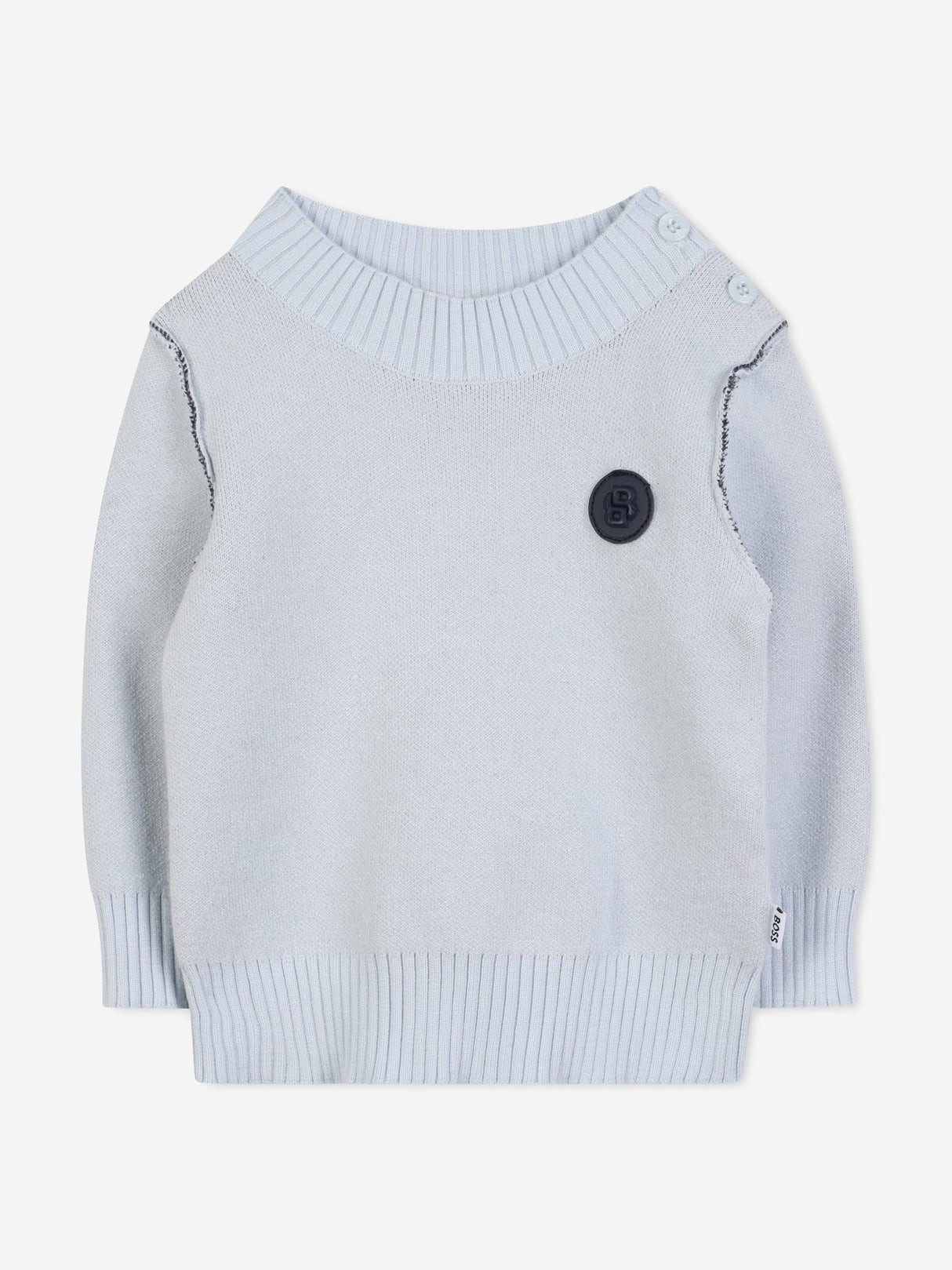 BOSS Baby Boys Monogram Jumper in Blue