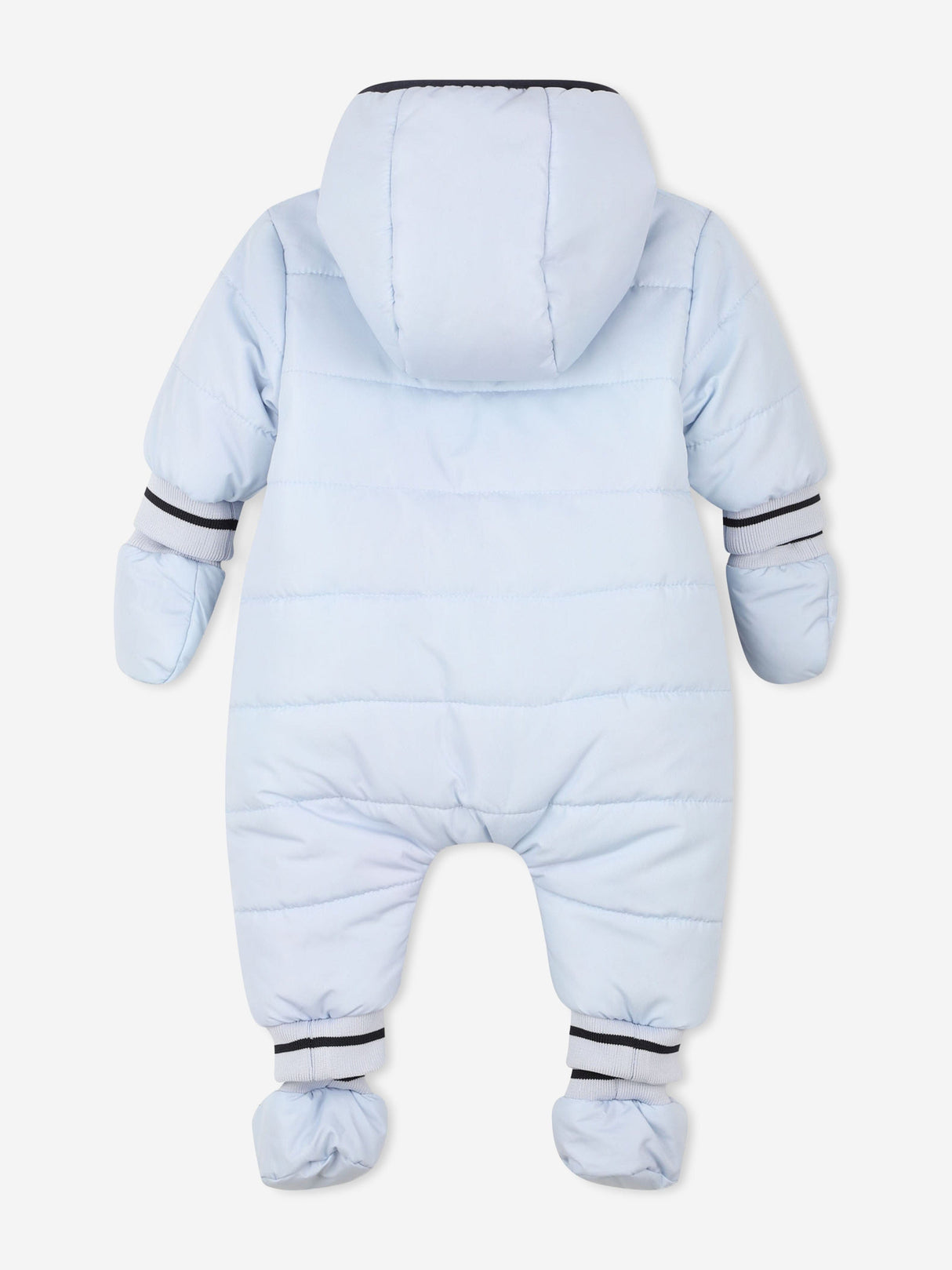 BOSS Baby Boys Monogram Snowsuit in Blue