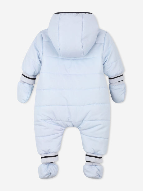 BOSS Baby Boys Monogram Snowsuit in Blue