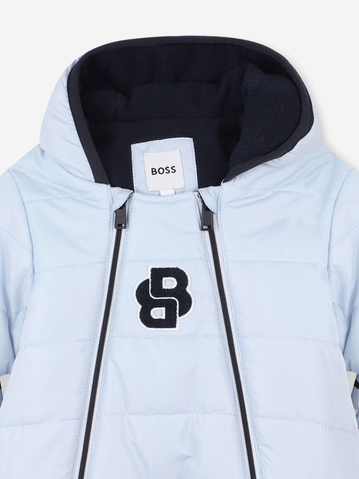 BOSS Baby Boys Monogram Snowsuit in Blue