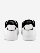 BOSS Boys Leather Logo Trainers in White