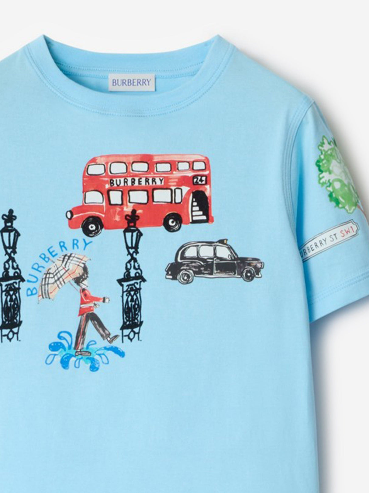 Burberry Boys Cedar London Icons T-Shirt in Blue