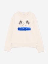 Burberry Boys Flag Logo Sweatshirt in Ivory