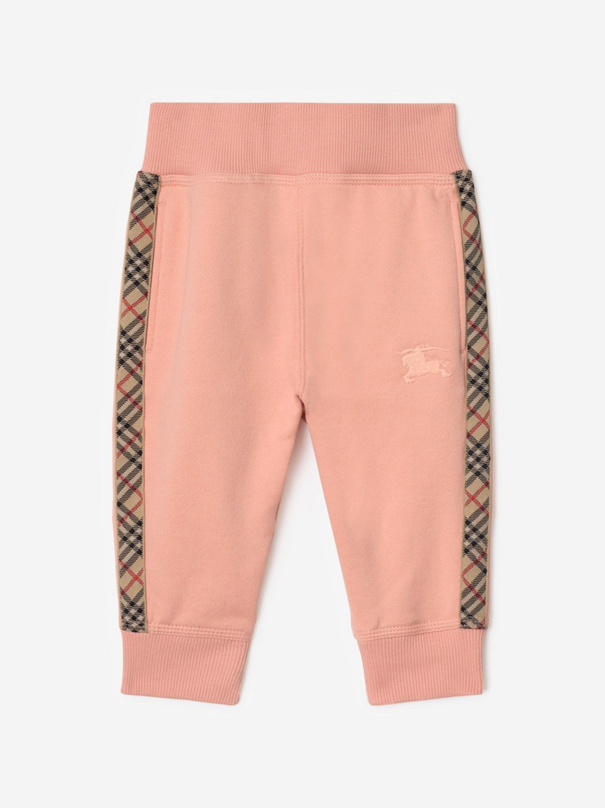 Burberry Baby Girls Mini Jackson Check Tape Joggers in Pink