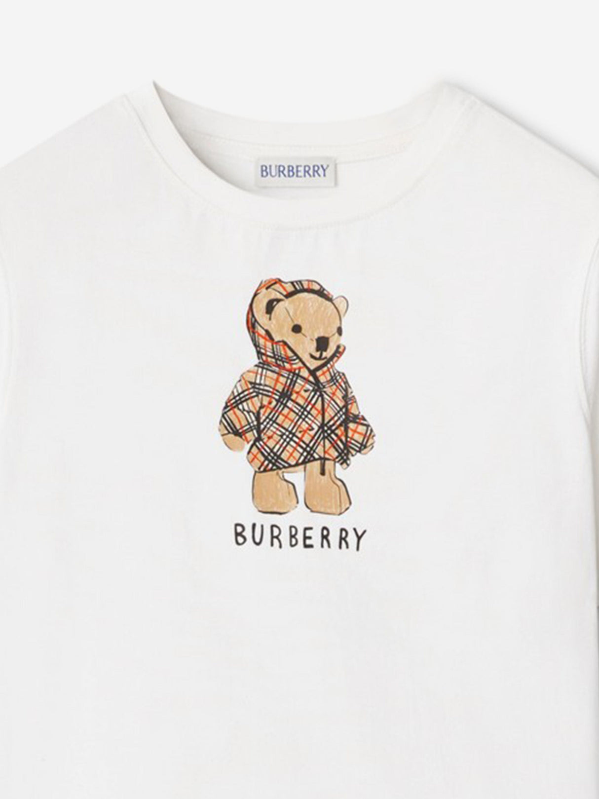 Burberry Kids Cedar Puffer Bear T-Shirt in White