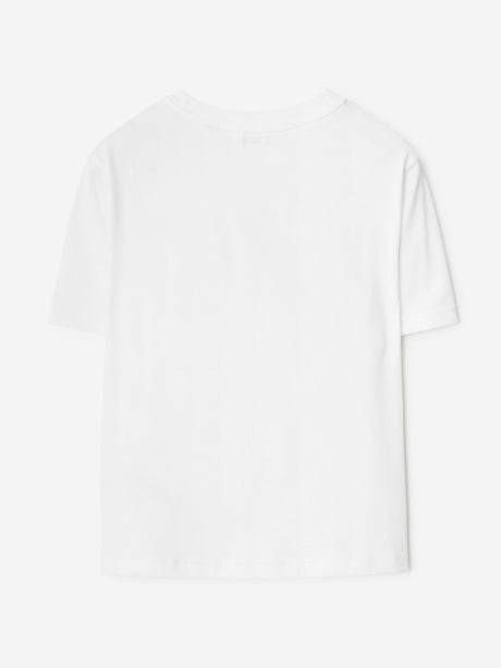 Burberry Boys Cedar Check EKD T-Shirt in White