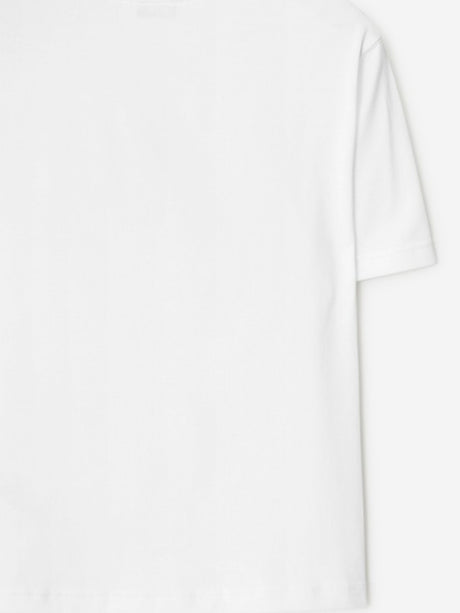 Burberry Boys Cedar Check EKD T-Shirt in White