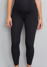 Luxe Maternity & Postnatal Leggings - 7/8 - Soft Black