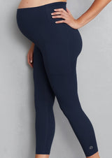 Luxe Maternity & Postnatal Leggings - 7/8 - Midnight Blue