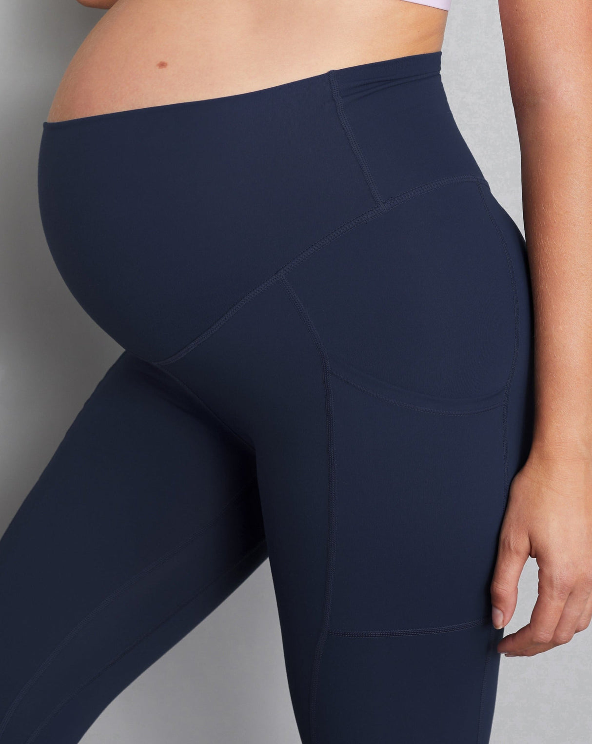 Luxe Maternity & Postnatal Leggings - 7/8 - Midnight Blue