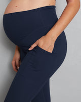 Luxe Maternity & Postnatal Leggings - 7/8 - Midnight Blue