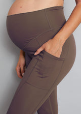 Luxe Maternity and Postnatal Leggings - Chocolate Brown