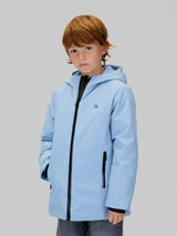 Calvin Klein Boys Nylon Technical Hooded Jacket in Blue