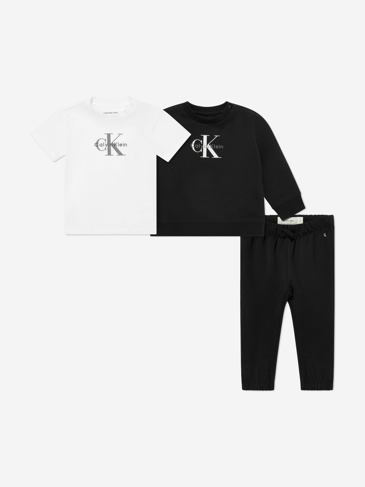 Calvin Klein Baby Monogram Tracksuit Gift Set in Black
