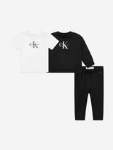 Calvin Klein Baby Monogram Tracksuit Gift Set in Black