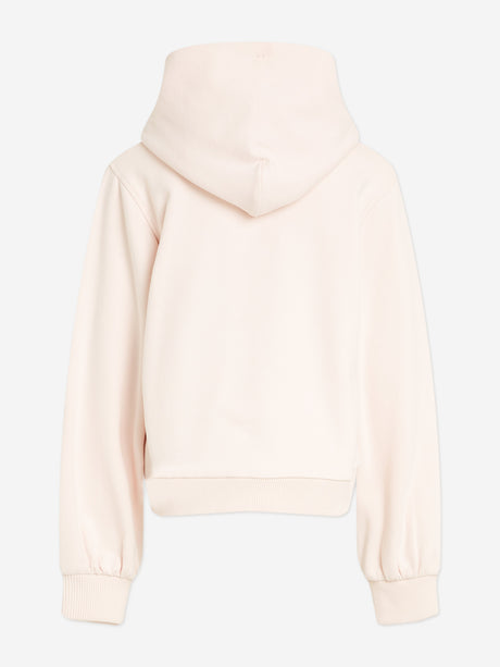 Calvin Klein Girls Script Logo Hoodie in Pink