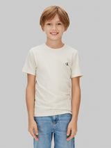 Calvin Klein Boys 2 Pack Monogram Top Set in Beige