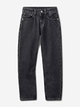 Calvin Klein Boys Straight Optic Washed Jeans in Black