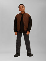 Calvin Klein Boys Straight Optic Washed Jeans in Black