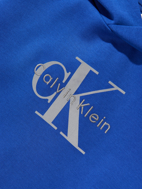 Calvin Klein Boys Light Monologo Hoodie in Blue