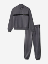 Calvin Klein Boys Half Zip Tape Tracksuit in Grey